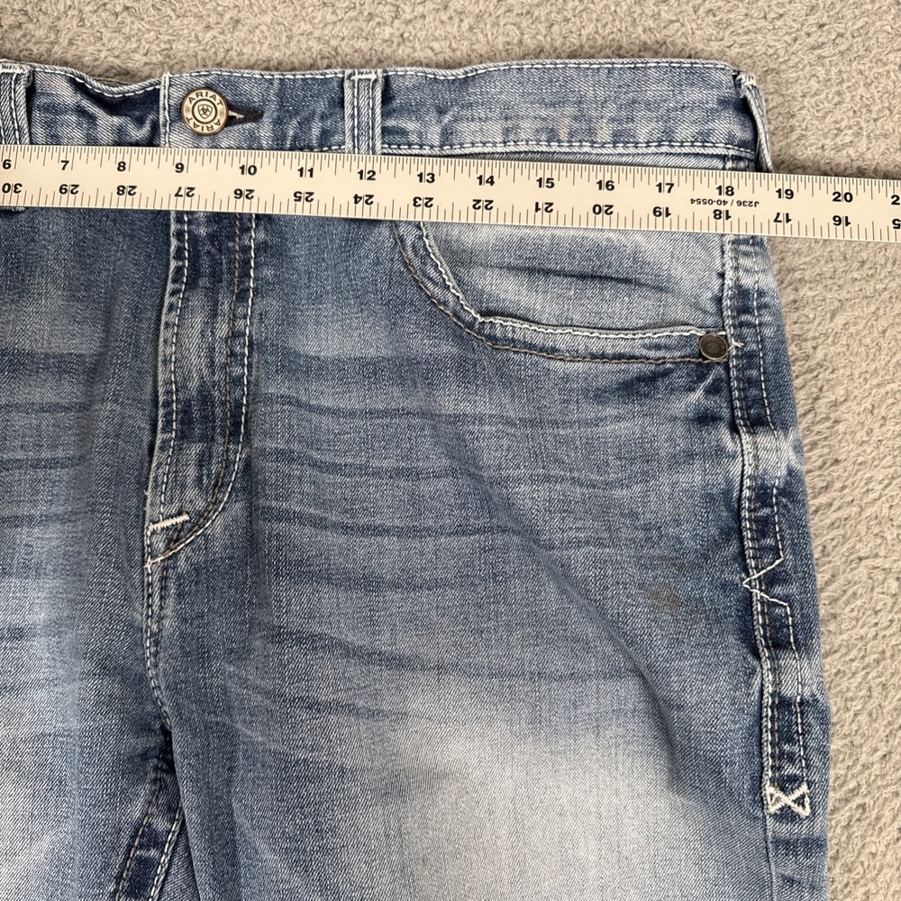 Ariat M2 Jeans Mens 36x34 Traditional Relaxed Boot Cut Dusty Road Blue Denim - Picture 4 of 13